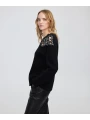 İpekyol Strass Taş ve Payet Aplikeli Kadın Siyah Triko IW6250050399