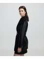 İpekyol Suni Deri ve Triko Mix Kadın Siyah Mont IS1250012010