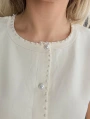 İpekyol Suni İnci Aksesuarlı Triko IS1250050083 Ekru