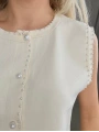 İpekyol Suni İnci Aksesuarlı Triko IS1250050083 Ekru