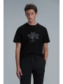 Lufian Erkek Adrian Yuvarlak Yaka Siyah T-Shirt 111020199