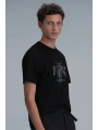 Lufian Erkek Adrian Yuvarlak Yaka Siyah T-Shirt 111020199