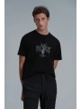 Lufian Erkek Adrian Yuvarlak Yaka Siyah T-Shirt 111020199
