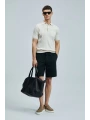 Lufian Erkek Aler Chino Slim Siyah Şort 111210079