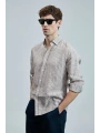 Lufian Erkek Alfred Keten Pamuklu Regular Bej Gömlek 111010632