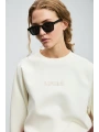 Lufian Alice Kadın Kırık Beyaz Örme Sweatshirt 122030016