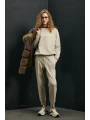 Lufian Angelina Kadın Bej Örme Sweatshirt 122030019