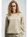 Lufian Angelina Kadın Bej Örme Sweatshirt 122030019