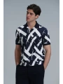 Lufian Erkek Cara Polo Yaka Lacivert T-Shirt 111040180