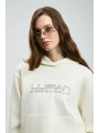 Lufian Cassa Kadın Kırık Beyaz Örme Sweatshirt 122030023