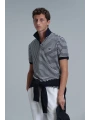 Lufian Erkek Dani Polo Yaka Lacivert T-Shirt 111040184