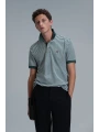 Lufian Erkek Dani Polo Yaka Yeşil T-Shirt 111040184