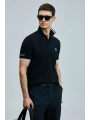 Lufian Erkek Eros Polo Yaka Siyah T-Shirt 111040204