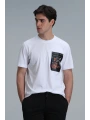 Lufian Erkek Exotic Modern Grafk Beyaz T-Shirt 11102020