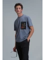 Lufian Erkek Exotic Modern Açık Gri T-Shirt 111020202