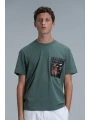 Lufian Erkek Exotic Modern Ördek Yeşili T-Shirt 111020202