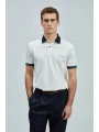 Lufian Erkek Hold Polo Yaka Kırık Beyaz T-Shirt 111040226