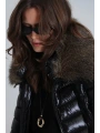 Lufian İmage Kadın Siyah Kaz Tüyü Mont 122120035