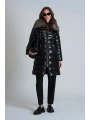 Lufian İmage Kadın Siyah Kaz Tüyü Mont 122120035