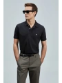 Lufian Laon Erkek Polo Yaka Siyah T-Shirt 111040206