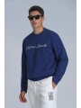 Lufian Loved Erkek Saks Mavisi Sweatshirt 112030137