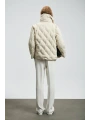 Lufian Monica Kaz Tüyü Kadın Ekru Renk Mont 122120047