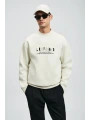 Lufian Oracle Erkek Kırık Beyaz Sweatshirt 112030178