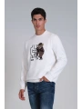Lufian Pitcher Erkek Kırık Beyaz Sweatshirt 112030138
