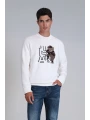 Lufian Pitcher Erkek Kırık Beyaz Sweatshirt 112030138