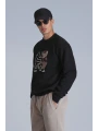Lufian Pitcher Erkek Siyah Sweatshirt 112030138