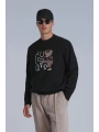 Lufian Pitcher Erkek Siyah Sweatshirt 112030138
