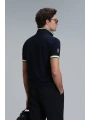 Lufian Erkek Polo Yaka Match Lacivert T-Shirt 111040183