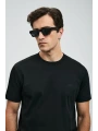 Lufian Roland Erkek Siyah Basic T-Shirt 112020058