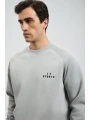 Lufian Sigma Erkek Açık Gri Sweatshirt 112030186