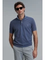 Lufian Erkek Vernon Polo Yaka Açık Lacivert T-Shirt 111040163