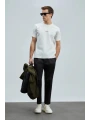 Lufian Erkek Yuvarlak Yaka Marcus Kırık Beyaz T-Shirt 111020235
