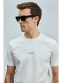 Lufian Erkek Yuvarlak Yaka Marcus Kırık Beyaz T-Shirt 111020235
