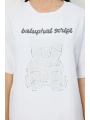 On Fashion Boncuk Baskılı Bluz 70341