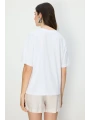 On Fashion Boncuk Baskılı Bluz 70341