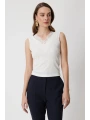 On Fashion Dantelli V Yaka Kolsuz Bluz 71420
