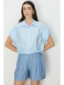 On Fashion Dikişli Kısa Kol Gömlek 74385