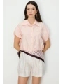 On Fashion Dikişli Kısa Kol Gömlek 74385