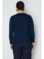 On Fashion Düğmeli Taşlı Uzun Bluz 71470