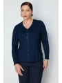 On Fashion Düğmeli Taşlı Uzun Bluz 71470