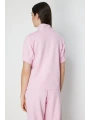 On Fashion Kolları Dikişli Önü Fermurlı Dik Yaka Bluz 76373