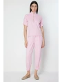On Fashion Kolları Dikişli Önü Fermurlı Dik Yaka Bluz 76373