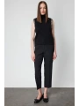On Fashion Omuzları Taşlı Boğazlı Kadın Siyah Kazak 63382