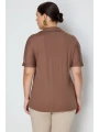On Fashion Polo Yaka Kısa Kol Bluz 71423