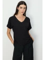 On Fashion V Yaka Taşlı Bluz 71540