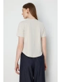 On Fashion Yazılı Dikişli Sıfır Yaka Bluz 76412